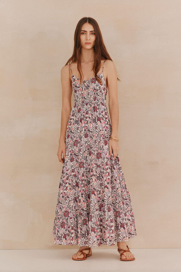 Hoss Intropia Abril. Vestido tirantes. Marfil