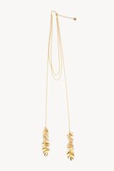 Hoss Intropia Miren. Collar largo hojas Dorado