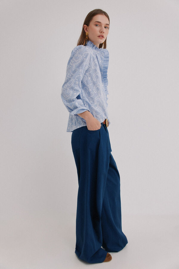 Hoss Intropia Candela. Blusa bordada Azul