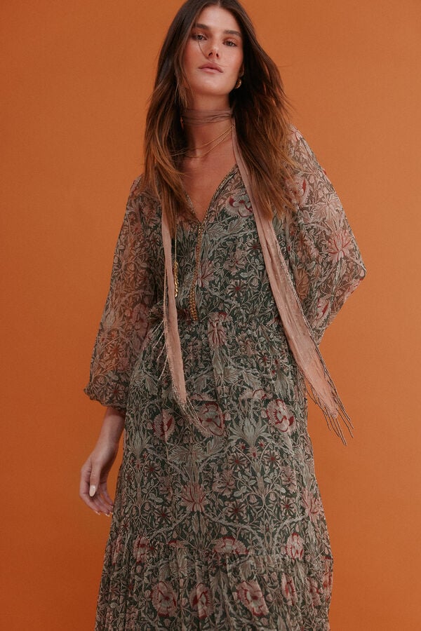 Hoss Intropia Aina. Vestido estampado Estampado Verde