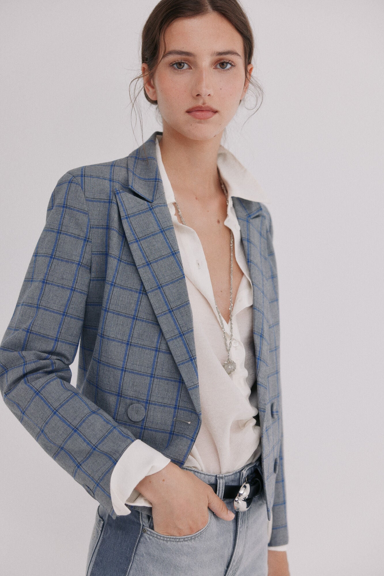 Hoss Intropia Estela. Blazer aos quadrados