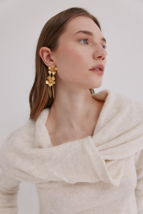 Hoss Intropia Inoi. Jersey con escote asim&eacute;trico Beige