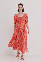 Hoss Intropia Aida. Vestido midi estampado Multicolorido
