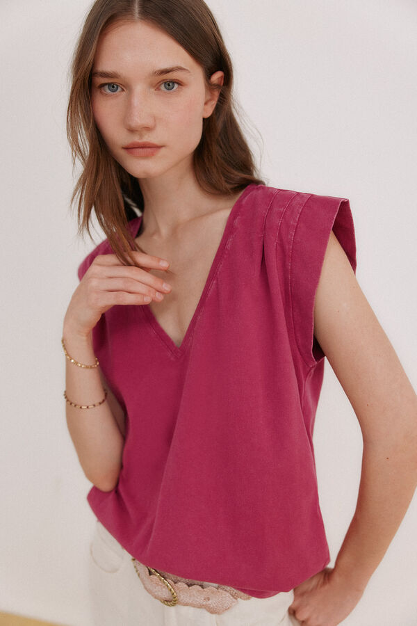 Hoss Intropia Manuela. Camiseta lavada Morado