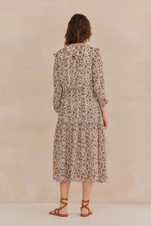 Hoss Intropia Lorena. Vestido estampado Ecru