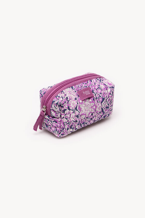 Hoss Intropia Mara. Neceser de algodón estampado Morado