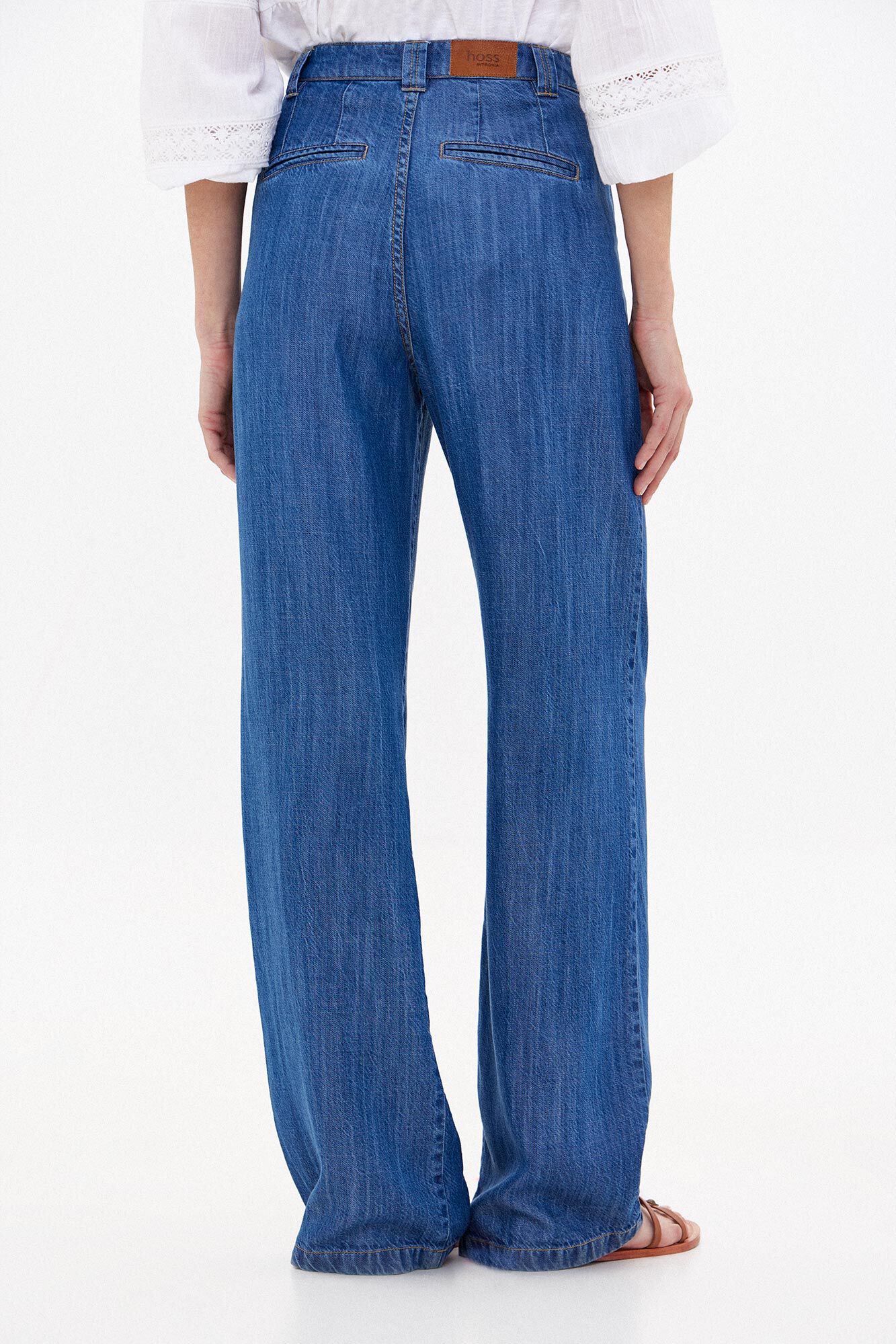 Pantalon fluido vaquero mujer outlet