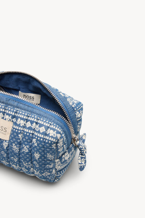 Hoss Intropia Leandra. N&eacute;cessaire estampado acolchoado Azul