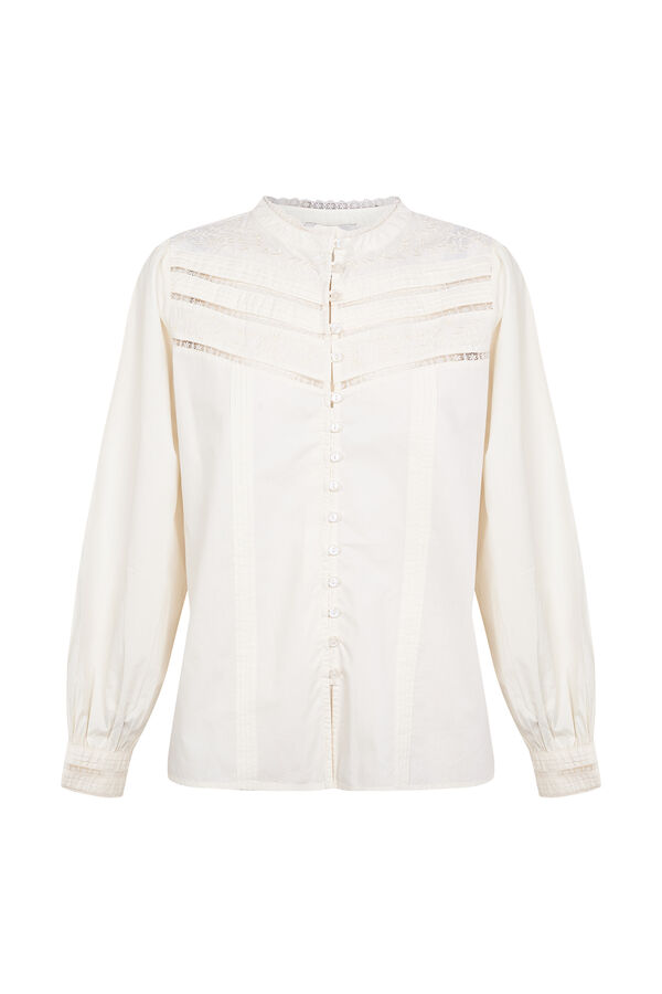 Hoss Intropia Catherine. Blusa rom&acirc;ntica Beige