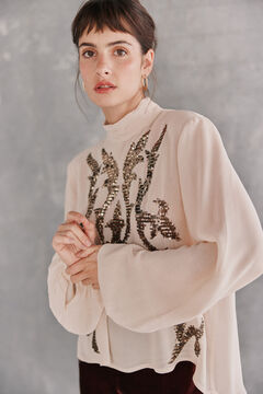 Hoss Intropia Celia.Blusa bordada Marfil