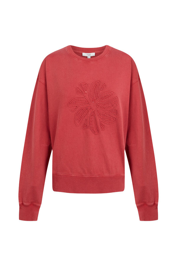 Hoss Intropia Menc&iacute;a. Sudadera lavada rojo