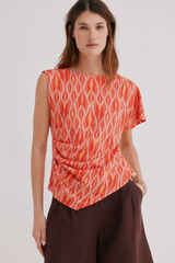 Hoss Intropia Melania. Camiseta asim&eacute;trica Multicolor