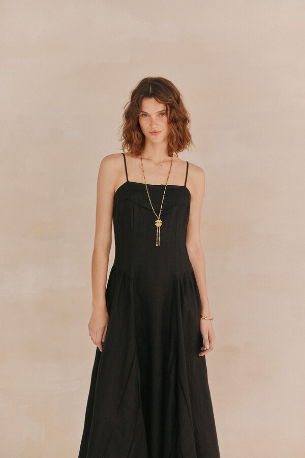 Hoss Intropia Lia. Vestido com godetes Preto