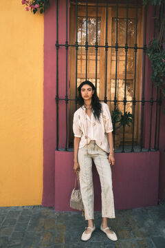 Hoss Intropia Pianna. Calça jeans com cintura Beige