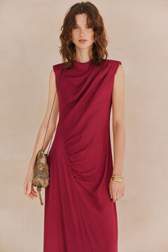 Hoss Intropia Laura Vestido drapeado cintura Morado