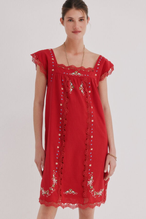 Hoss Intropia Alhena. Vestido curto Vermelho