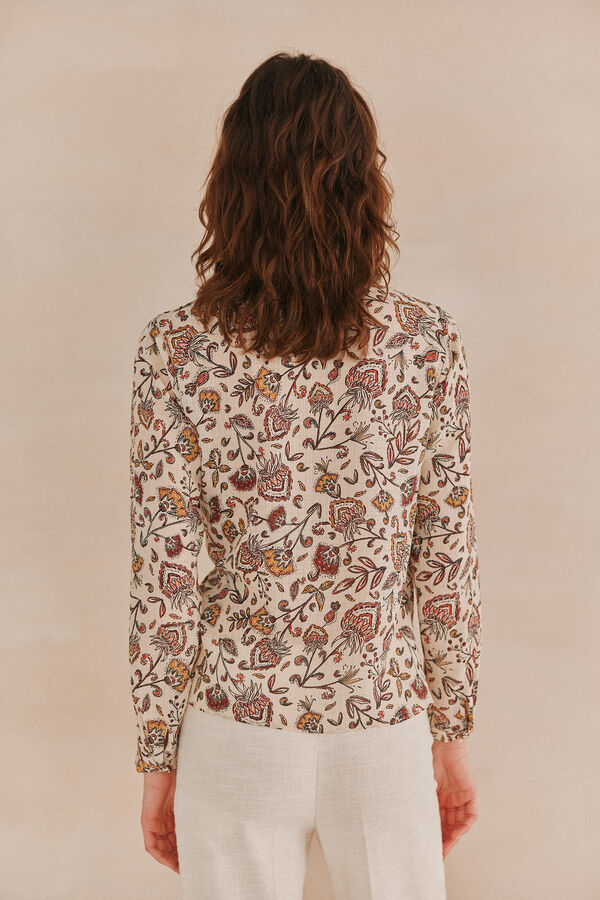 Hoss Intropia Adela. Top estampado Ecru