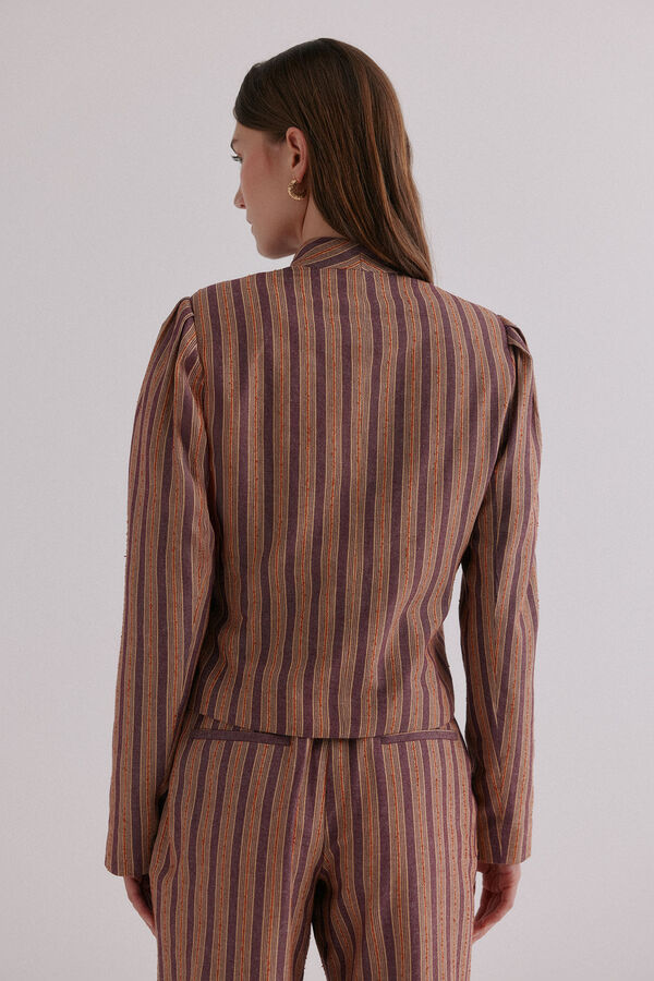 Hoss Intropia Edena. Chaqueta a rayas Marfil