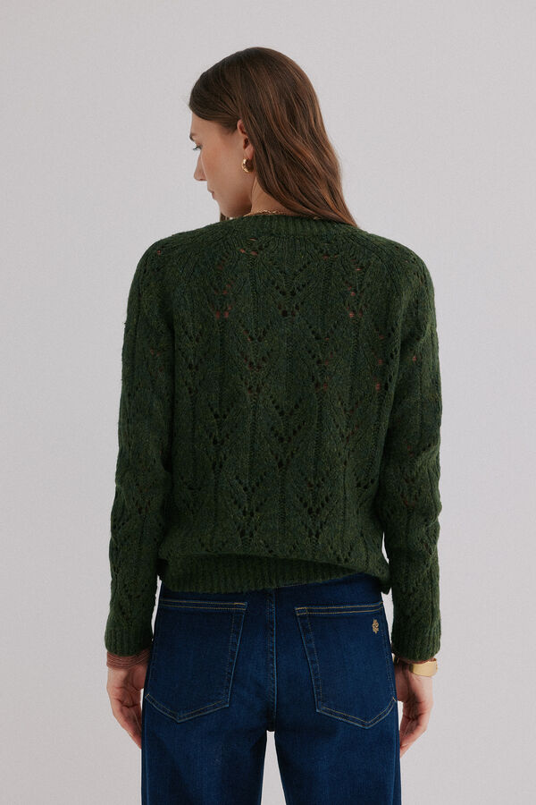 Hoss Intropia Ivette. Cárdigan calado Verde