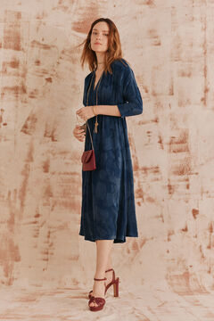 Hoss Intropia Ana. Vestido jacquard. Azul marino