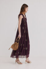 Hoss Intropia Aurora. Vestido bordado Morado