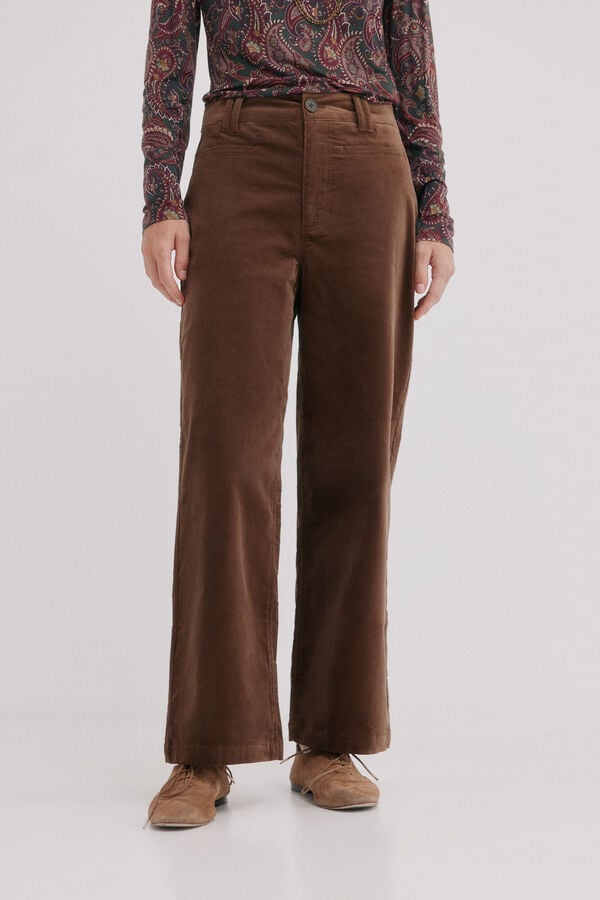 Hoss Intropia Prunela.Pantal&oacute;n tiro medio Gris