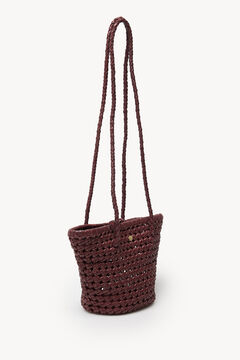 Hoss Intropia Naomi. Bolsa de cesto em pele trançado Granada