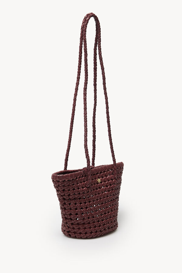 Hoss Intropia Naomi. Bolsa de cesto em pele trançado Granada