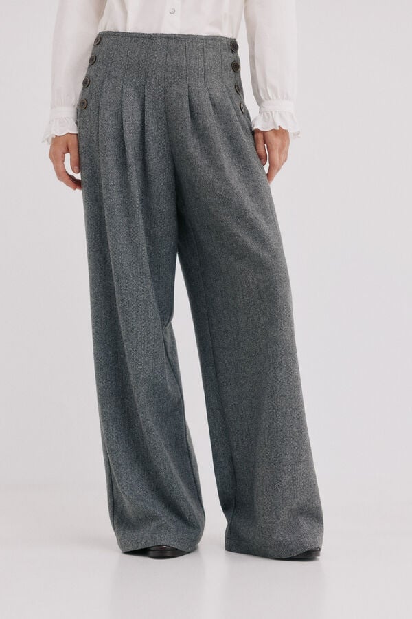 Hoss Intropia Phebe.Cal&ccedil;a com bot&otilde;es Castanho