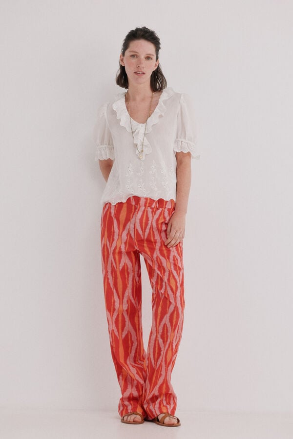 Hoss Intropia Perla. Cal&ccedil;as fluidas estampadas Multicolorido