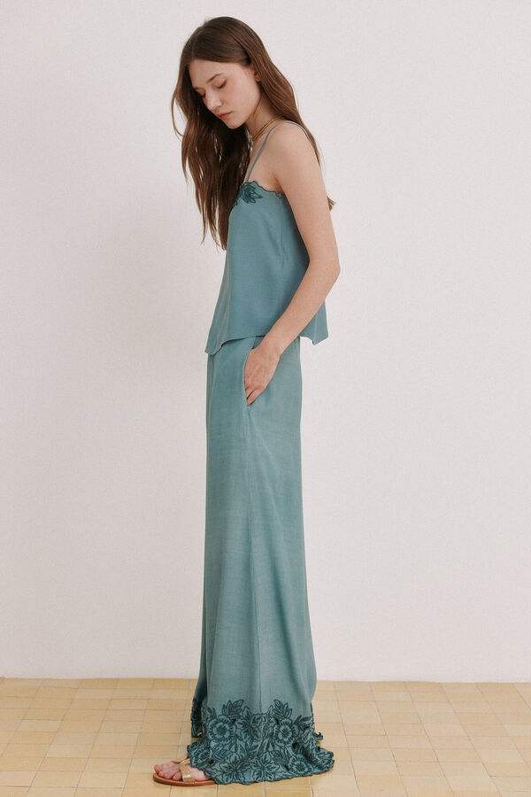 Hoss Intropia Galatea. Top de lingerie bordado Azul