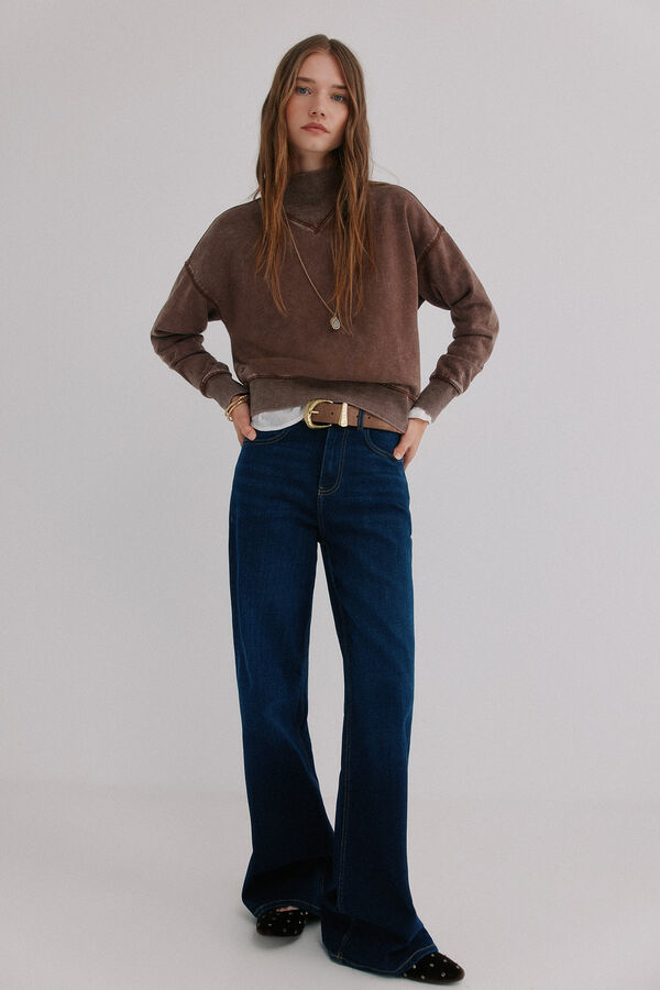 Hoss Intropia Manuela. Sweatshirt com efeito lavado Castanho