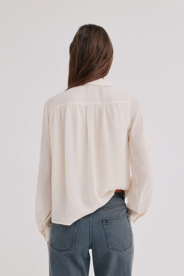 Hoss Intropia Casie. Blusa fluida Ecru