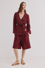 Hoss Intropia Emma. Chaqueta cruzada Vino