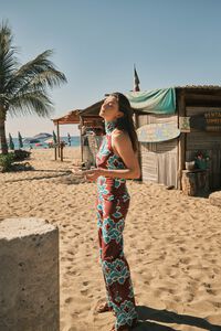 Hoss Intropia Poline. Pantalones estampados Granate