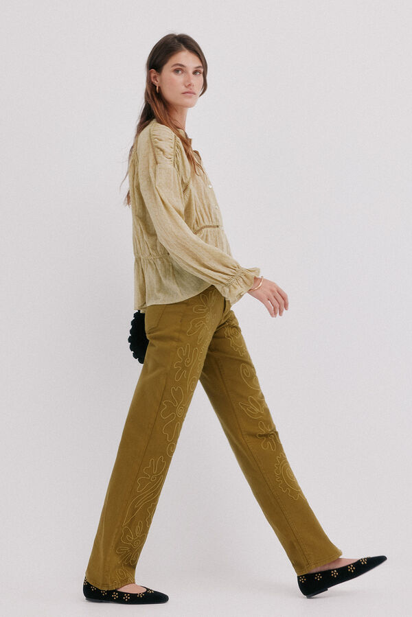 Hoss Intropia Guiomar. Blusa boho Verde