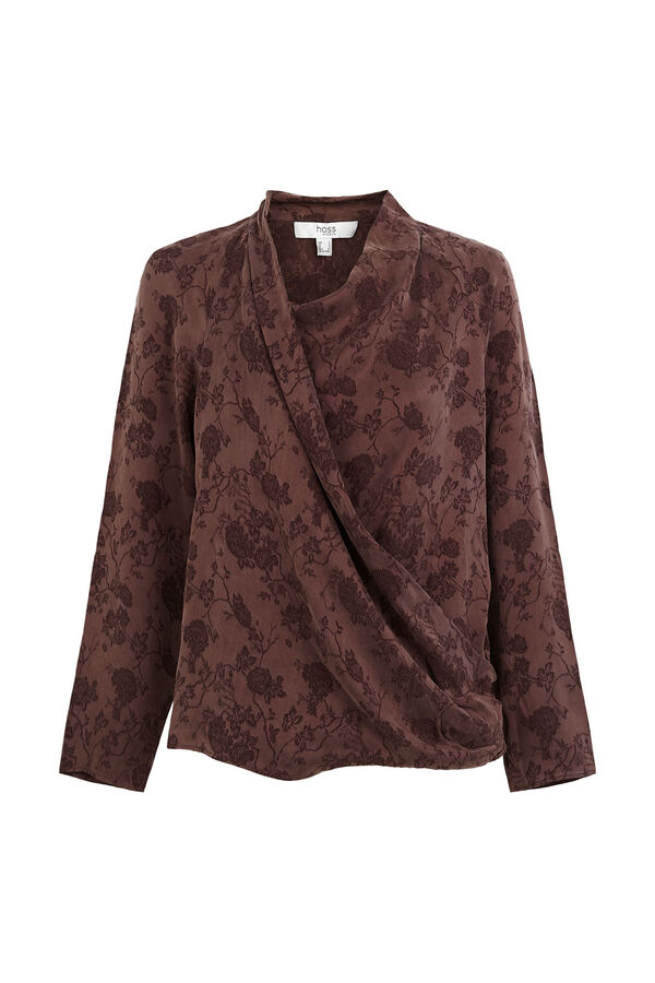 Hoss Intropia Blusa jacquard . Concha Castanho