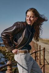 Hoss Intropia Delia. Chaqueta doble faz Marron oscuro