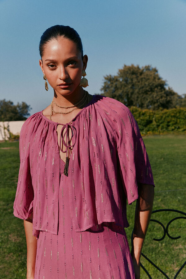 Hoss Intropia Angela. Vestido flu&iacute;do Rosa