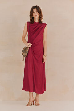 Hoss Intropia Laura Vestido drapeado cintura Morado