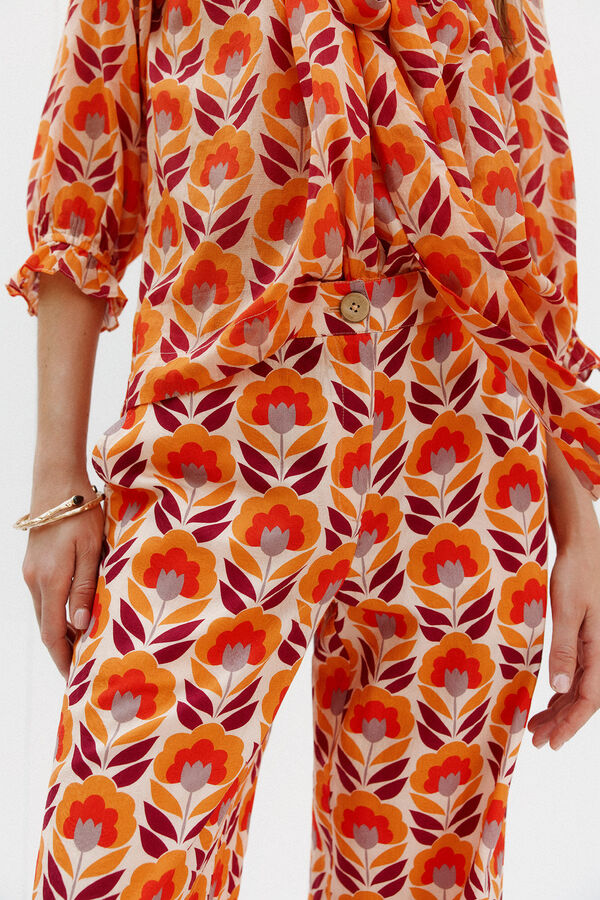 Hoss Intropia Pia. Calças estampadas Multicolorido