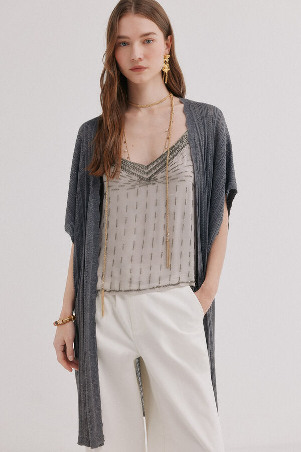 Hoss Intropia Irina. Kimono de tricot Gris
