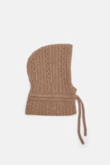 Hoss Intropia Loreta. Balaclava de malha Castanho