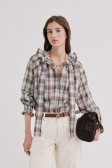 Hoss Intropia Celsa.Blusa aos quadrados Azul