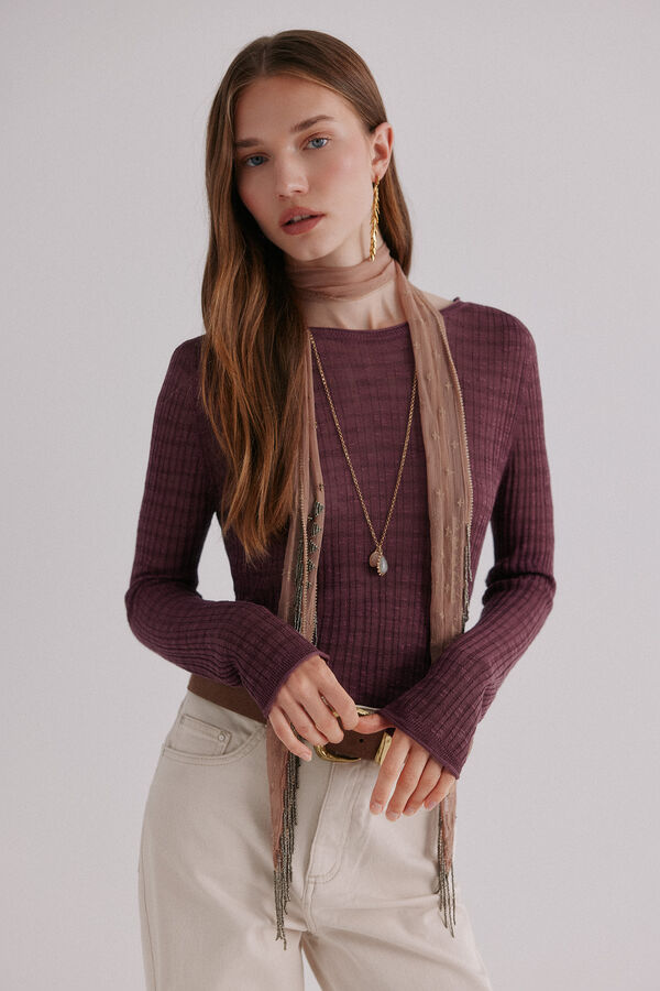 Hoss Intropia Nadine. Riscas estampado listrada Roxo