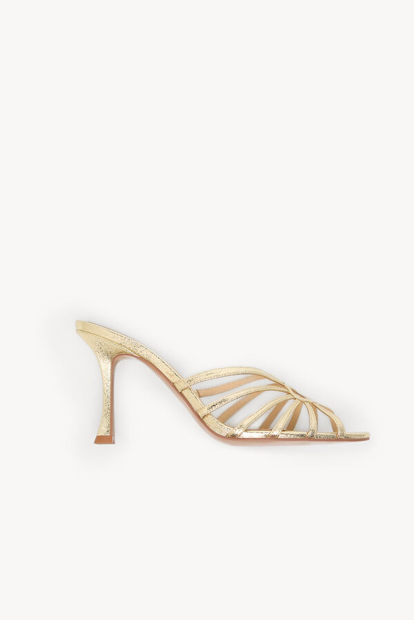 Hoss Intropia Mireia. Sandália mule Dourado