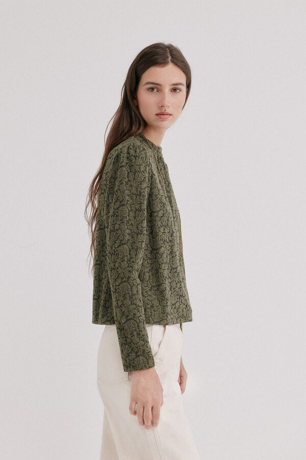 Hoss Intropia Mirel. T-shirt textura Khaki