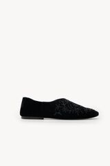Hoss Intropia Maira. Babuchas de terciopelo Negro