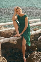 Hoss Intropia Luciana. Vestido con aplicaciones Verde