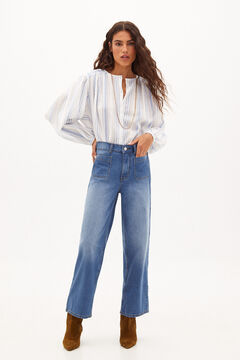 Hoss Intropia Bernarda. Camisa de riscas Marrom